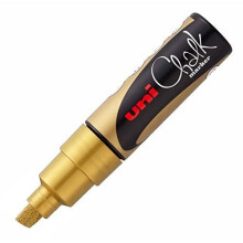 uni-ball PWE-8K Chalk Marker Gold Chisel Tip, 8 mm