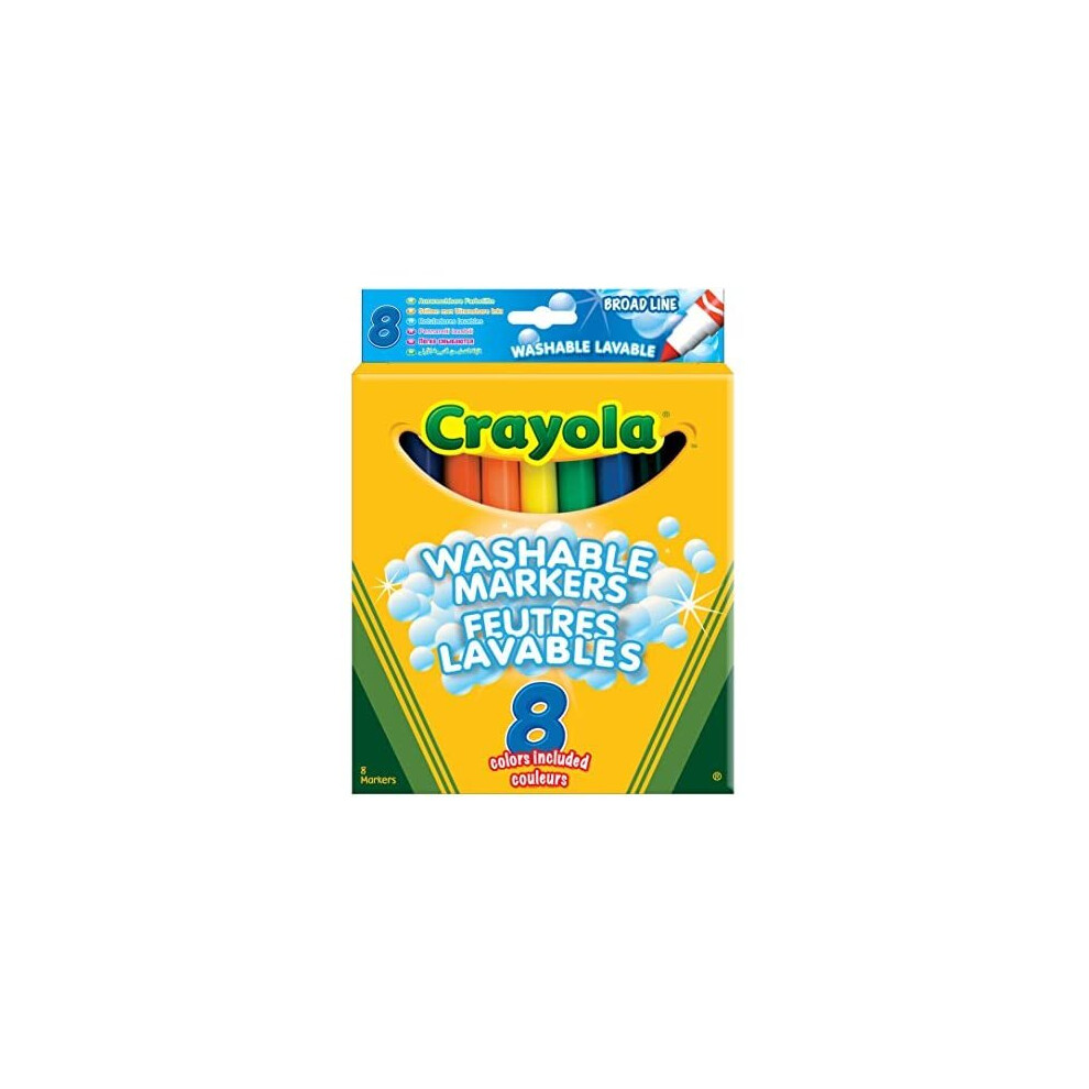 Crayola - 8 Broadline Washable Markers