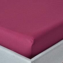 (Plum, Double) Egyptian Cotton Fitted Sheet 200 TC