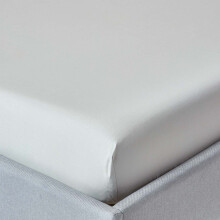 (Silver Grey, Small Double) Egyptian Cotton Fitted Sheet 200 TC