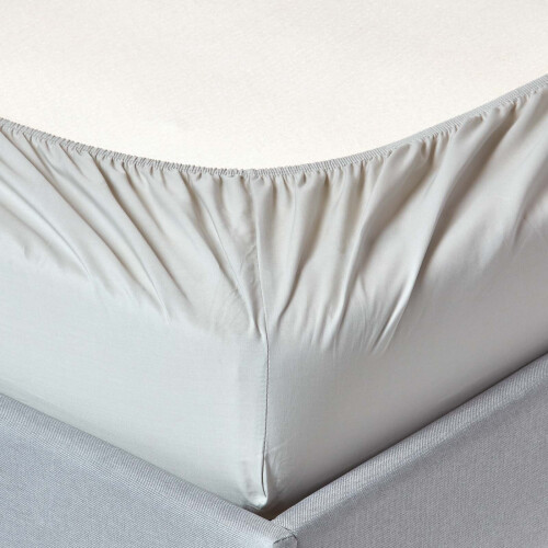 Homescapes (Silver Grey, Small Double) Egyptian Cotton Fitted Sheet 200 TC 1