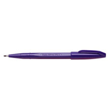 Pentel Sign Pen Fine Felt-Tipped Pens, Pack of 12 pens, Violet Ink