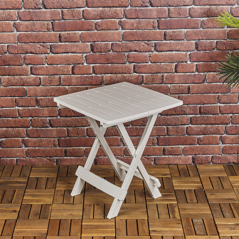 Urbn Living (White) Portable Foldable Camping Weatherproof Plastic Picnic Tray Table Indoor Outdoor