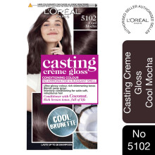 L'Oreal Casting Creme Gloss Semi-Permanent Hair Dye, 5102 Cool Mocha