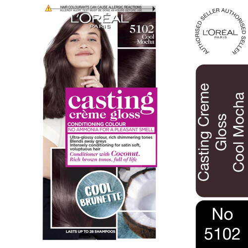 L’Oréal Paris L'Oreal  Casting Creme Gloss Semi-Permanent Hair Dye, 5102 Cool Mocha