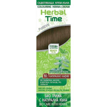 Hair Colouring Cream with Henna and Nettle Extract - Natural Brown 10, Ammonia Free, Sulphates Free, Parabens Free