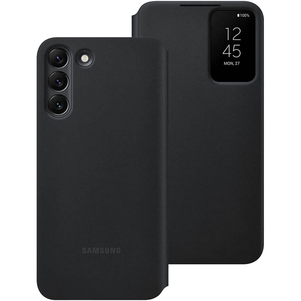 Samsung Official Galaxy S22+ Clear View Cover Case Flip Cover - Black