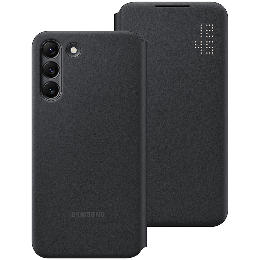 Official Samsung Galaxy S22+ LED View Cover Flip Case- Black
