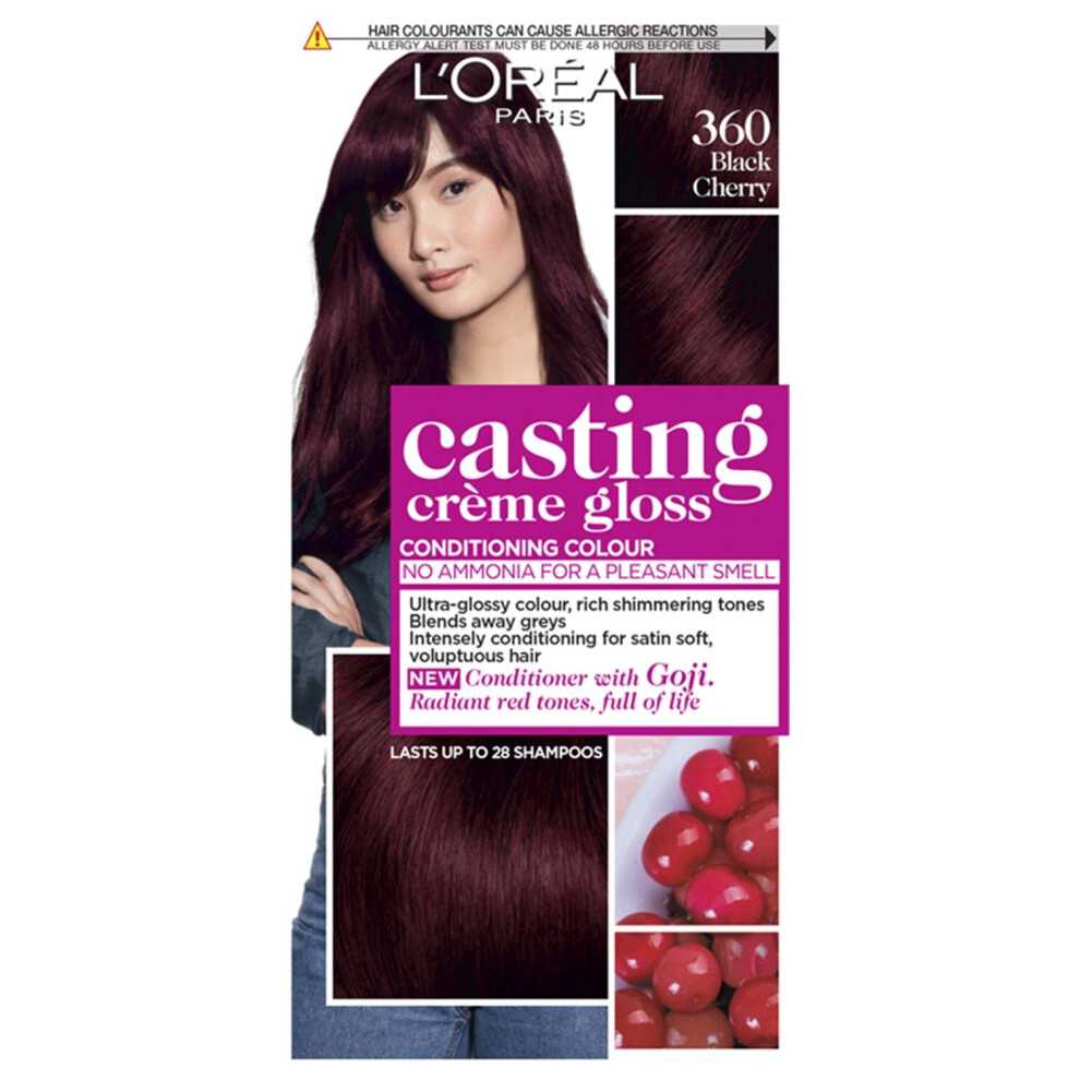 L'Oreal Casting Creme Gloss Semi Permanent Hair Dye, 360 Black Cherry