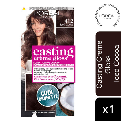 L’Oréal Paris L'Oreal  Casting Creme Gloss Semi Permanent Hair Dye, 412 Iced Cocoa 1