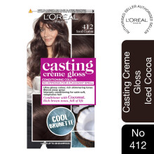 L'Oreal  Casting Creme Gloss Semi Permanent Hair Dye, 412 Iced Cocoa
