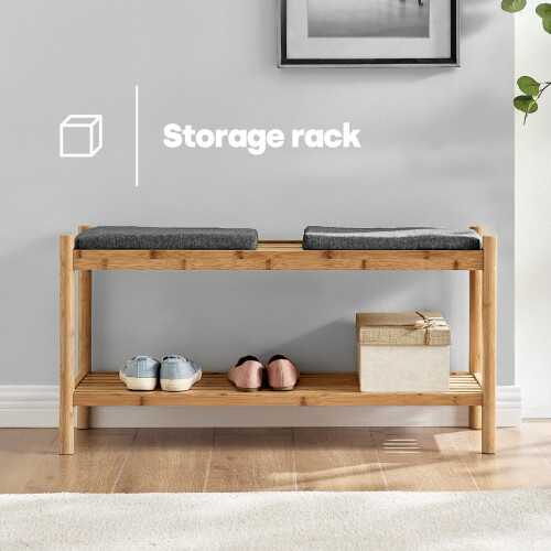 LIVIVO LIVIVO 2-Tier Shoe Rack Bench 1