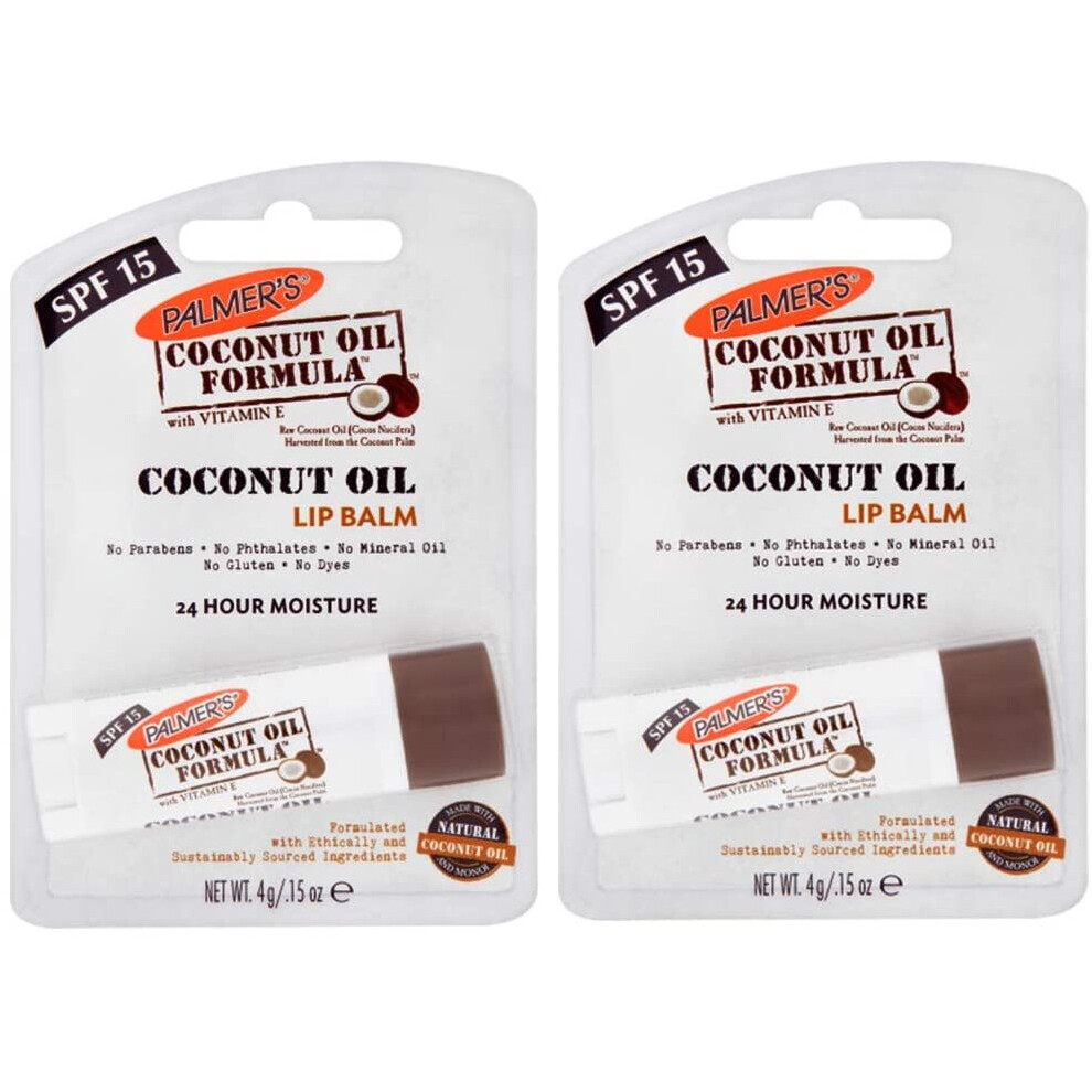 Palmers Coconut Oil Formula Lip Balm Chapstick with SPF15 - Pack of 2