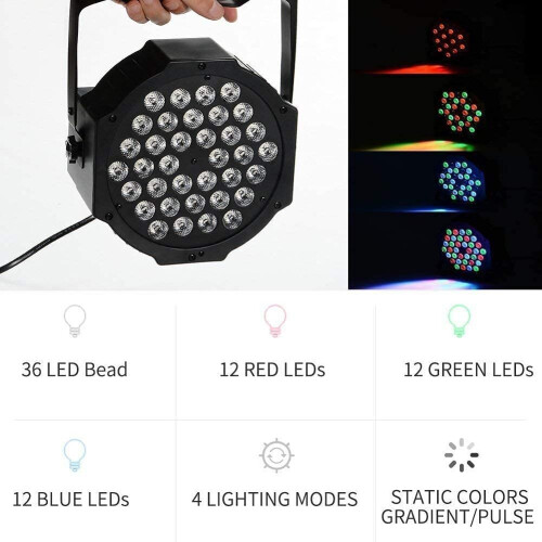 AONCO LED Par Lights Disco Lights AONCO 36W RGB Strobe Lights 2