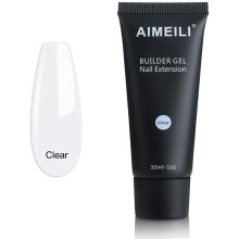 AIMEILI Clear Builder Gel Nail Extension 30ml Soak Off UV LED Nail Enhancement Manicure Tool Nail Art False Nails