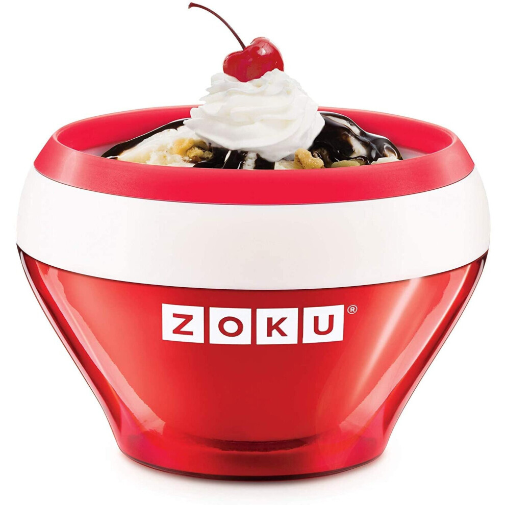 Zoku Zk120-Rd Ice Maker, Stainless_steel, Cream/Red