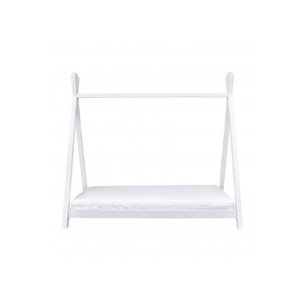 (White) Kinder Valley Teepee Toddler Bed with Kinder Flow Mattress - Kids Bed and Junior Bed
