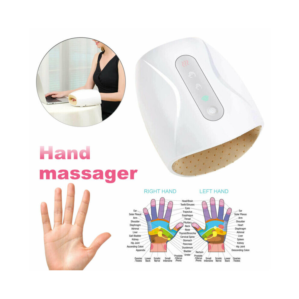 Electric Hand Palm Massager Heated Finger Apparatus