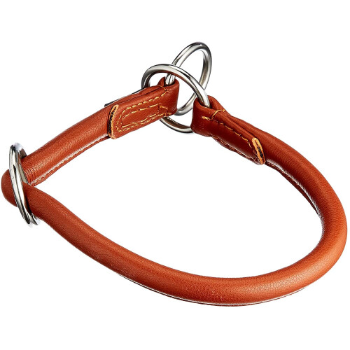 Kerbl Roma Round-Leather Choker, 45 cm, Cognac 1
