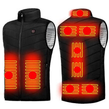 (black, S) Electric Rechargeable Lightweight Women's Heated Vest