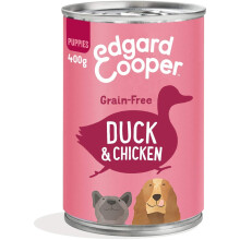 Edgard & Cooper Fabulous Duck & Chicken | Wet Puppy Food | with Delicious Banana, Mango & Pea | Slow Cooked | Prebiotics for Healthy Digestion | Grain