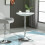 Homcom HOMCOM Painted Top Bistro Pub Table Adjustable Swivel Counter Home 9