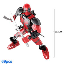 (Deadpool) 23-25CM Marvel Avengers Character Super hero Minifigure Joints Operable Fit Lego Building Blocks Kids Toys