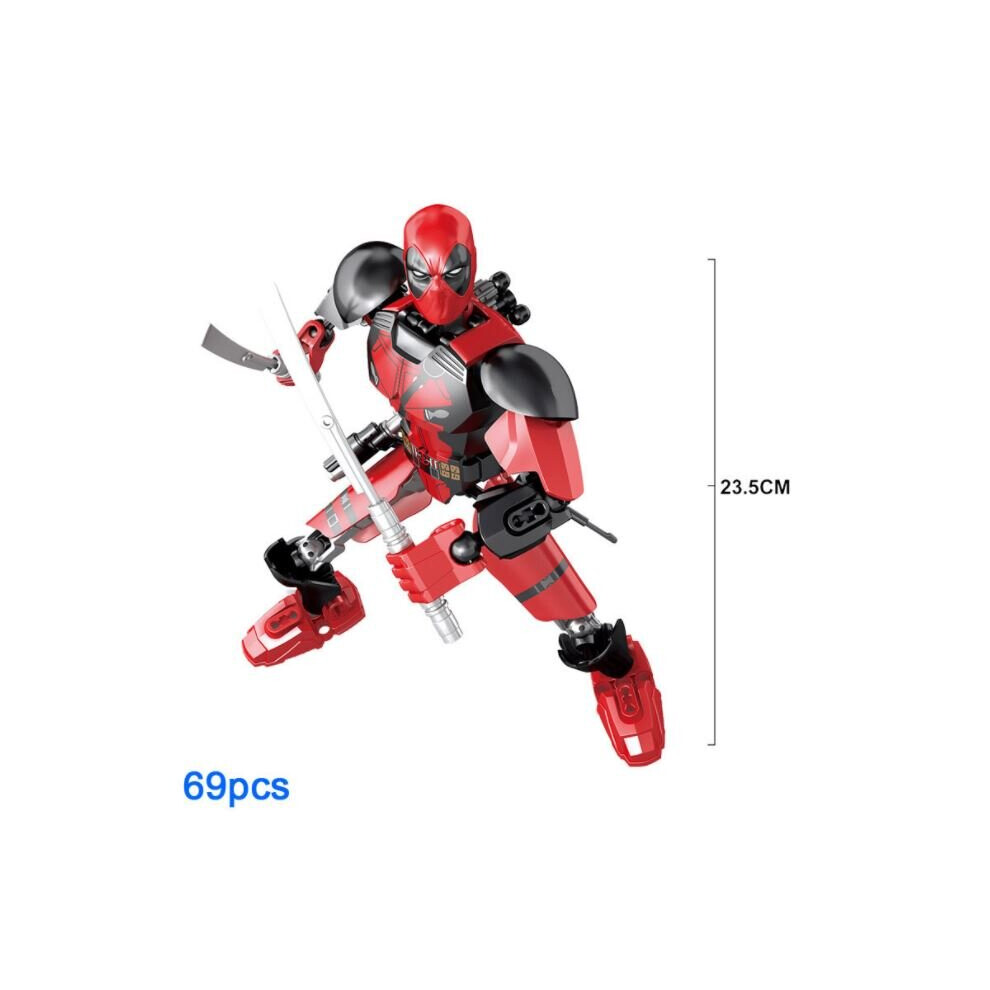 (Deadpool) 23-25CM Marvel Avengers Character Super hero Minifigure Joints Operable Fit Lego Building Blocks Kids Toys