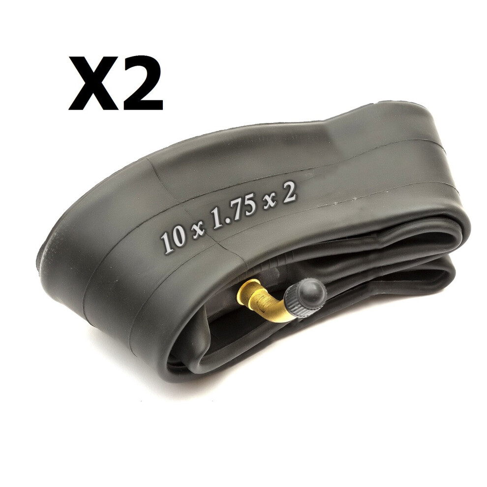 2X Innertube 10 X 1.75 X 2 Bent Schradar Valve Stroller Pushchair Pram Buggy Petrolscooter