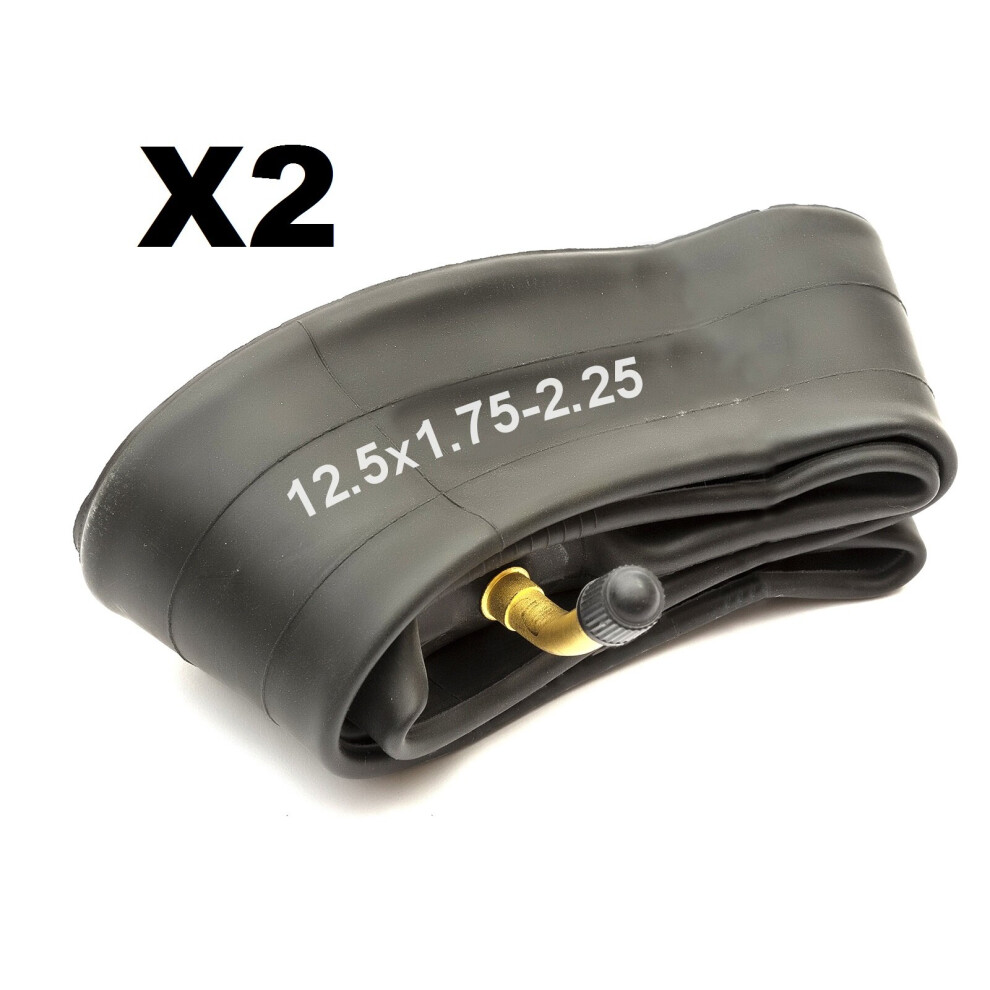 2X Innertube 12.5 Inch 12.5X1.75-2.25 Bent Valve Stroller Pushchair Pram Buggy Petrolscooter