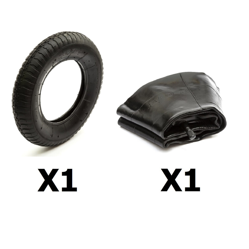 Petrolscooter Wheelbarrow Tyre + Inner Tube 3.50-8 350-8 Garden Wheel Barrow Cart Tire 350/8