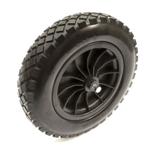 14 Inch 3.50-8 Solid PU Tyre & Wheel Puncture Proof & Axle & Bushes Garden Cart