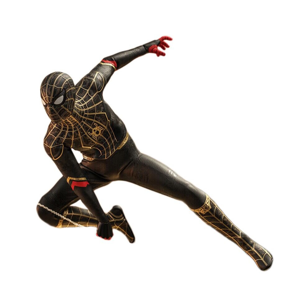 (110) Spiderman Cosplay Spider-Man No Way Home Costume Superhero Jumpsuit Adult Kids Black