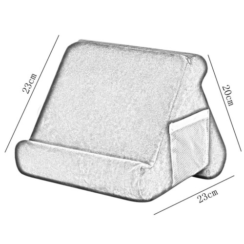 (Gray) Tablet Stand Pillow Holder & Mobile Phone Holder 2