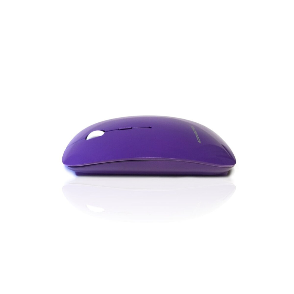 Accuratus Image Rf - Wireless Rf 2.4Ghz Sleek Slim Glossy Finish Optical Mouse With Nano Receiver - Purple 5060055465198