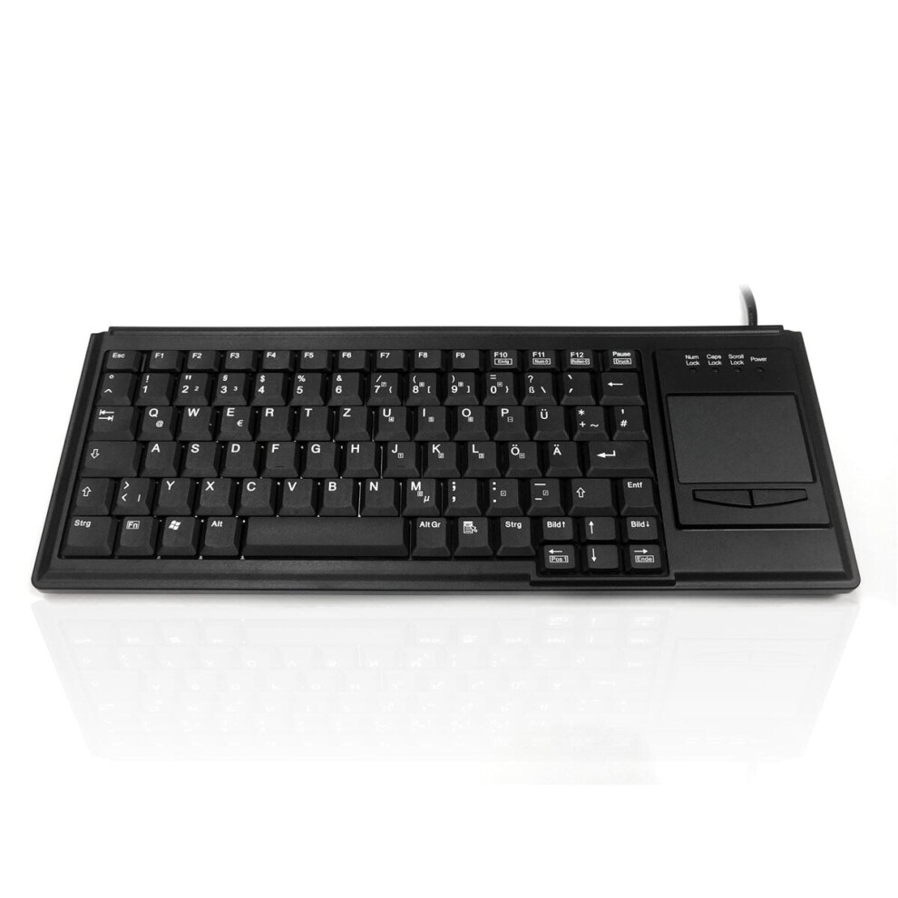 Accuratus K82b - Usb Premium Mini Scissor Key Keyboard With Touchpad - German Layout 5060055466782