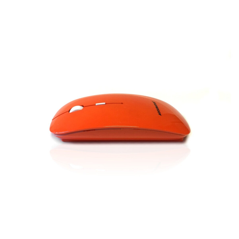 Accuratus Image Rf - Wireless Rf 2.4Ghz Sleek Slim Glossy Finish Optical Mouse With Nano Receiver - Orange 5060055465228