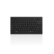 Accuratus 5015 - Professional Wired Mini Size Keyboard with Optical Trackball and Left / Right Mouse Buttons