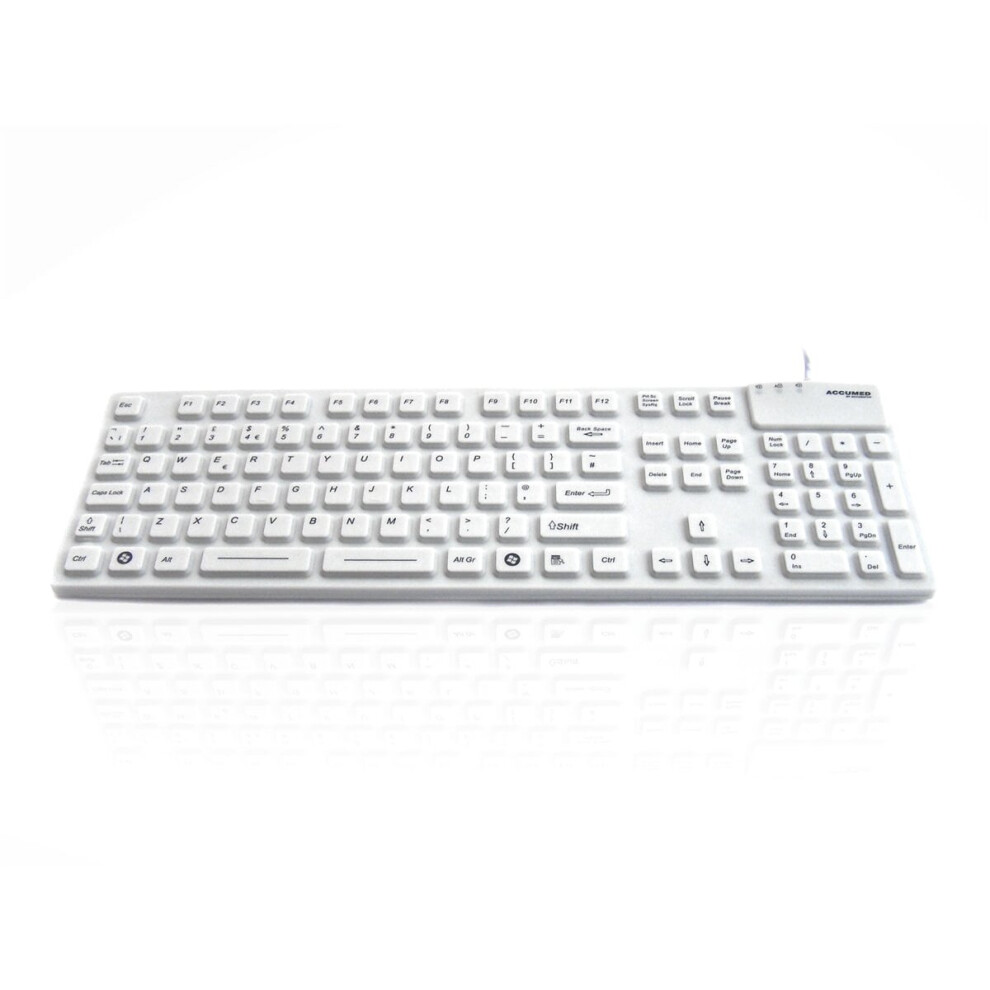 (French) Accuratus Accumed 105 - Usb & Ps/2 105 Key Sealed Ip67 Antibacterial Clinical / Medical Keyboard 5060055466621