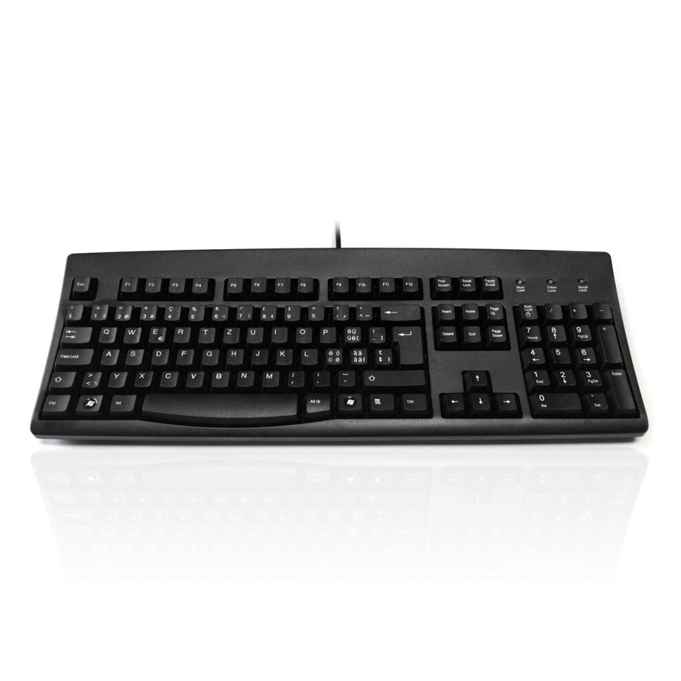 Accuratus 260 Swiss - Usb & Ps/2 Full Size Swiss Layout Professional Keyboard With Contoured Full Height Touch Typing Keys 5060055464382