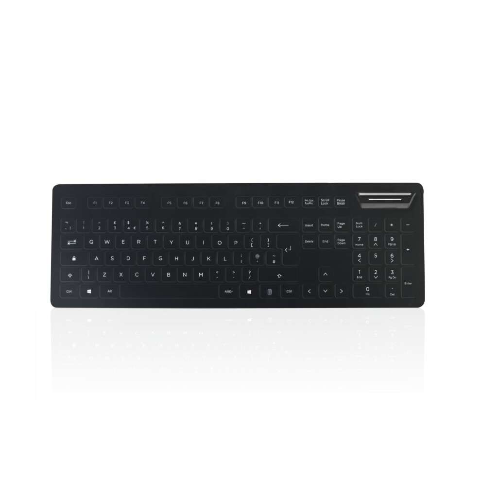 Accuratus Accumed 104V2 - Usb 105 Key Sealed Ip68 Smart Card Reader Medical Keyboard - Black 5060756091030