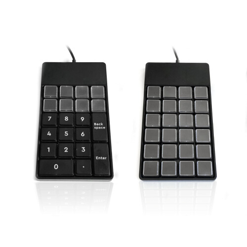Accuratus S24B - Slim-line Professional & Durable Fully Customisable USB Keypad with 24 Programmable Keys 1
