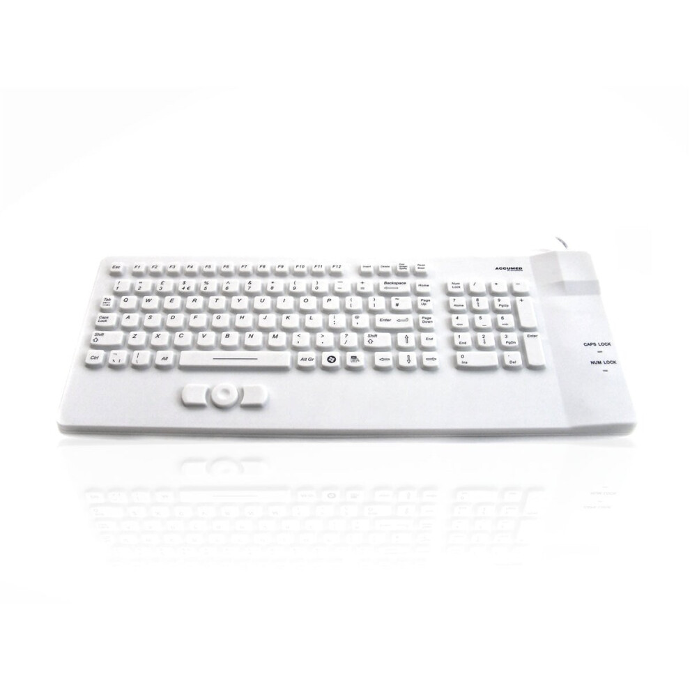 Accuratus Accumed Compact - Usb Compact Layout Sealed Ip67 Antibacterial Clinical / Medical Keyboard With Mousepad 5060055461350