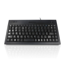 Accuratus 5005 - Professional Wired Mini Size Keyboard with Optical Trackball and Left / Right Mouse Buttons - PS/2
