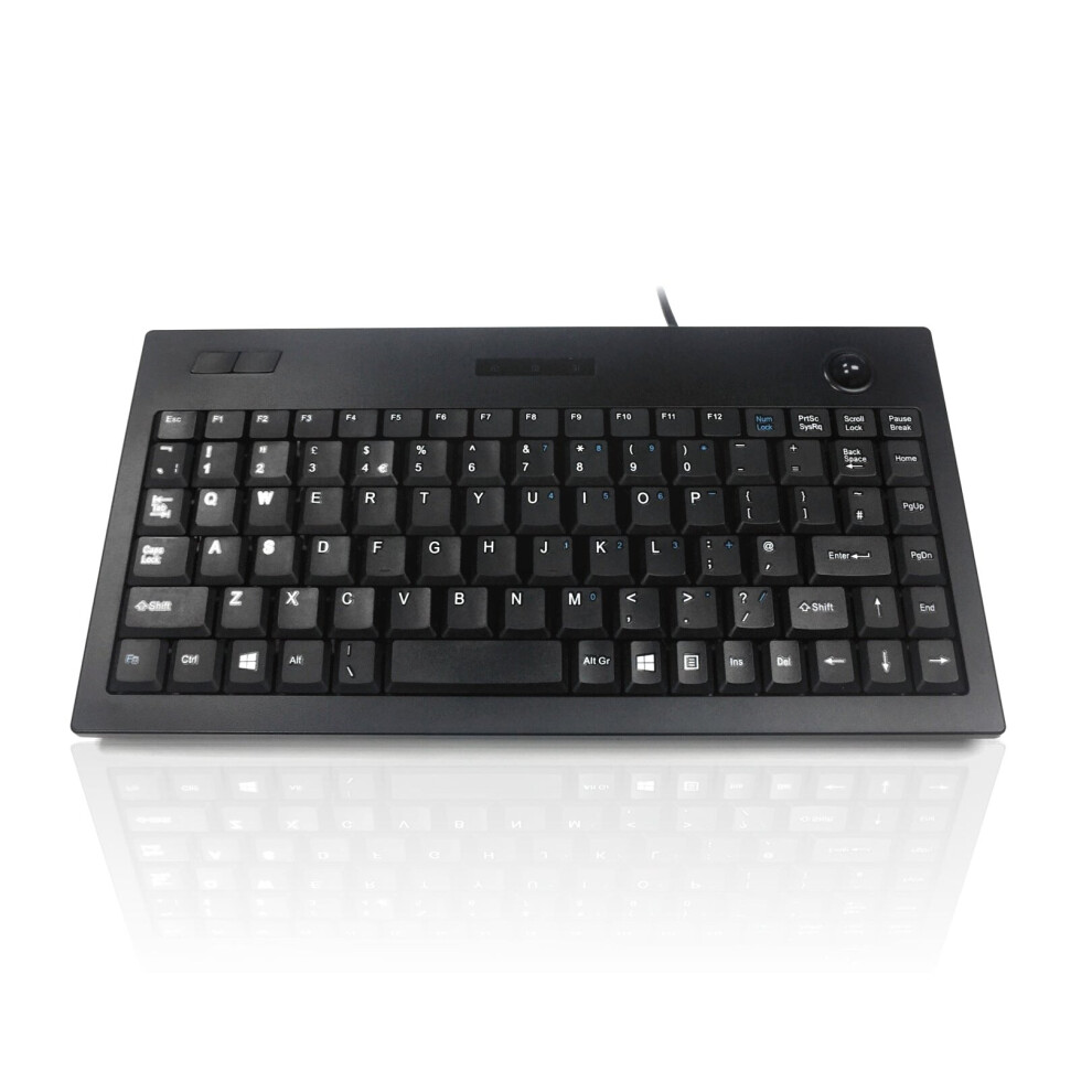 Accuratus 5005 - Professional Wired Mini Size Keyboard With Optical Trackball And Left / Right Mouse Buttons - Ps/2 5060055466645