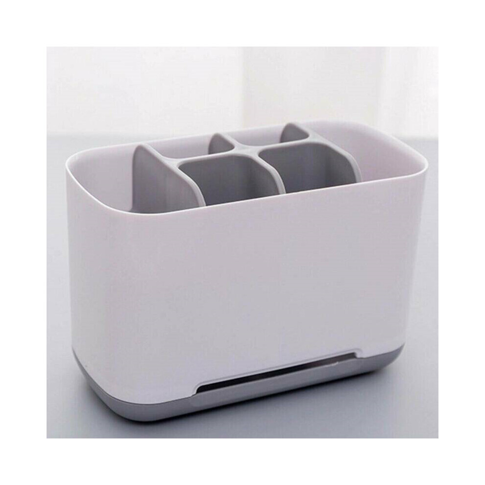 (Grey) Electric Toothbrush Holder Large Bathroom Caddy Storage Multifunction Organizer