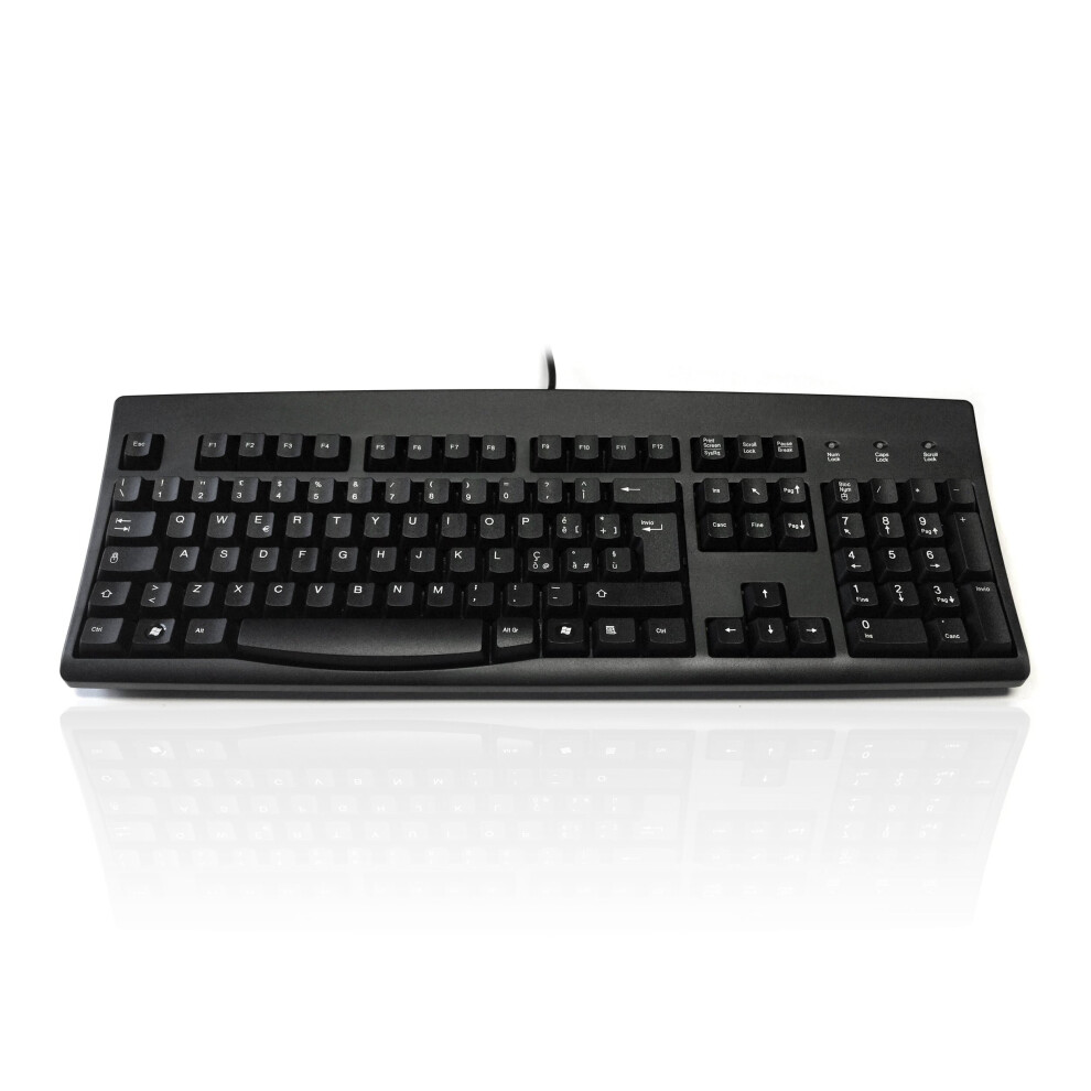 (Italian) Accuratus 260 - Ps/2 Full Size Professional Keyboard With Contoured Full Height Touch Typing Keys & Patented One Touch Euro Key 5060055464061