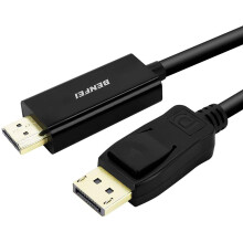 DisplayPort to HDMI 0.9M Cable, Benfei Gold-Plated DisplayPort to HDMI (Male to Male) Adapter Compatible for Lenovo, HP, ASUS, Dell and other brand
