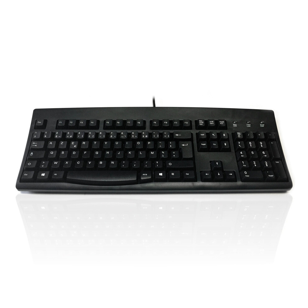 (French) Accuratus 260 - Ps/2 Full Size Professional Keyboard With Contoured Full Height Touch Typing Keys & Patented One Touch Euro Key 5060055464054