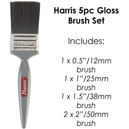 Harris Harris Paint Brush Set 5 Piece Gloss Decorating Brushes 1